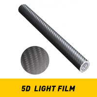 5D Gloss Carbon Fiber Vinyl Wrap Film Air Release Auto Wrapping Foil Laptop Waterproof Sunscreen Fit For Car Motorcycle Films