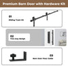 36in x 84in Sliding Barn Door and 6.6FT Hardware Kit Included, White Interior Slide Door Slab Covered with PVC Surface