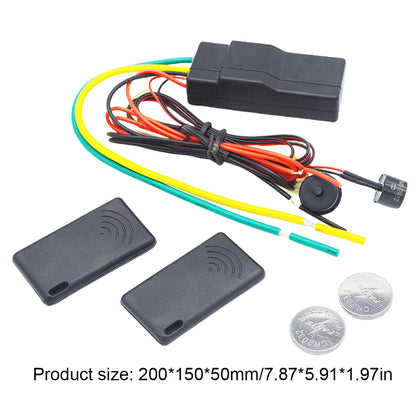 12V Auto Intelligent Secret Lock Anti-Hijacking 2.4GHz RFID Car Immobilizer Engine Dark Lock Alarm Wireless Engine Burglar Alarm