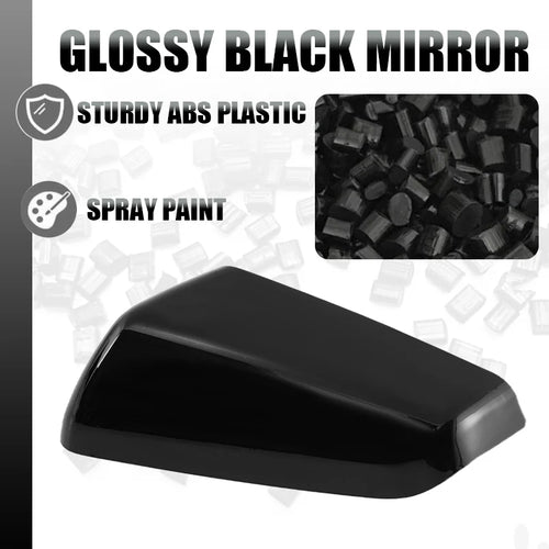 1Pair Glossy Black Car Side Rear View Mirror Cover Caps for Chevy Equinox Terrain GMC Terrain 2018 2019 2020 2021 2022 2023