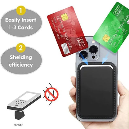 Шкіряний чохол-гаманець для iPhone 15 Pro Max Magsafe Wallet Leather Compatible For iPhone 14 13 12 Holder Card with MagSafe Magnet