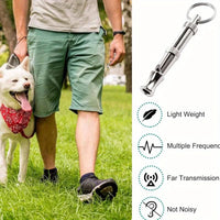1/2Pcs Dog Whistle To Stop Barking, Adjustable Sound Pitch Dog Whistle With Keychain, Professional Recall Pet Puppy Cat Dog