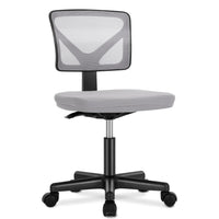 JHK Mesh with Lumbar Support Armless Office Chair Low Back with Wheels Adjustable Height 360° Rolling Swivel Computer Chair