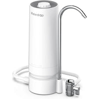 Waterdrop Countertop Water Filter, 4000 Gallons Water Filter for Sink Faucet and Filter Life Reminder, Reduces Heavy Metals