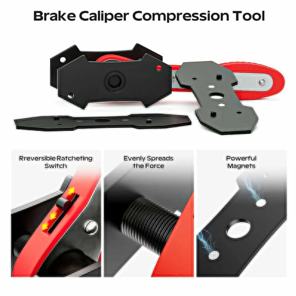 Brake Caliper Press Compression Tool 360 Degree Swing Ratchet Expander Wrench Durable Car Pad Press Ratchet Piston Spreader