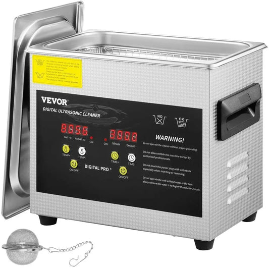 Professional Digital Lab Ultrasonic Cleaner with 200W Heater and 120W Ultrasonic for jewelry Glasses Parts Cleaning