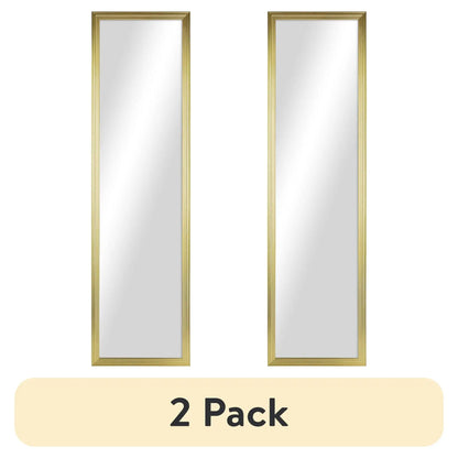(2 pack) Mainstays 13x49 Full-Length Rectangular Gold Mirror