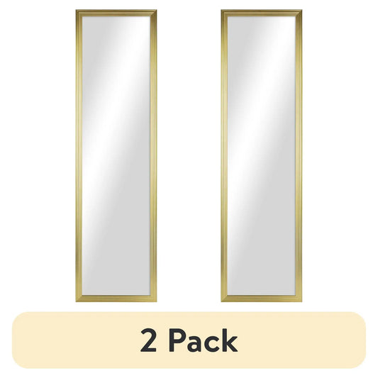 (2 pack) Mainstays 13x49 Full-Length Rectangular Gold Mirror