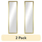 (2 pack) Mainstays 13x49 Full-Length Rectangular Gold Mirror