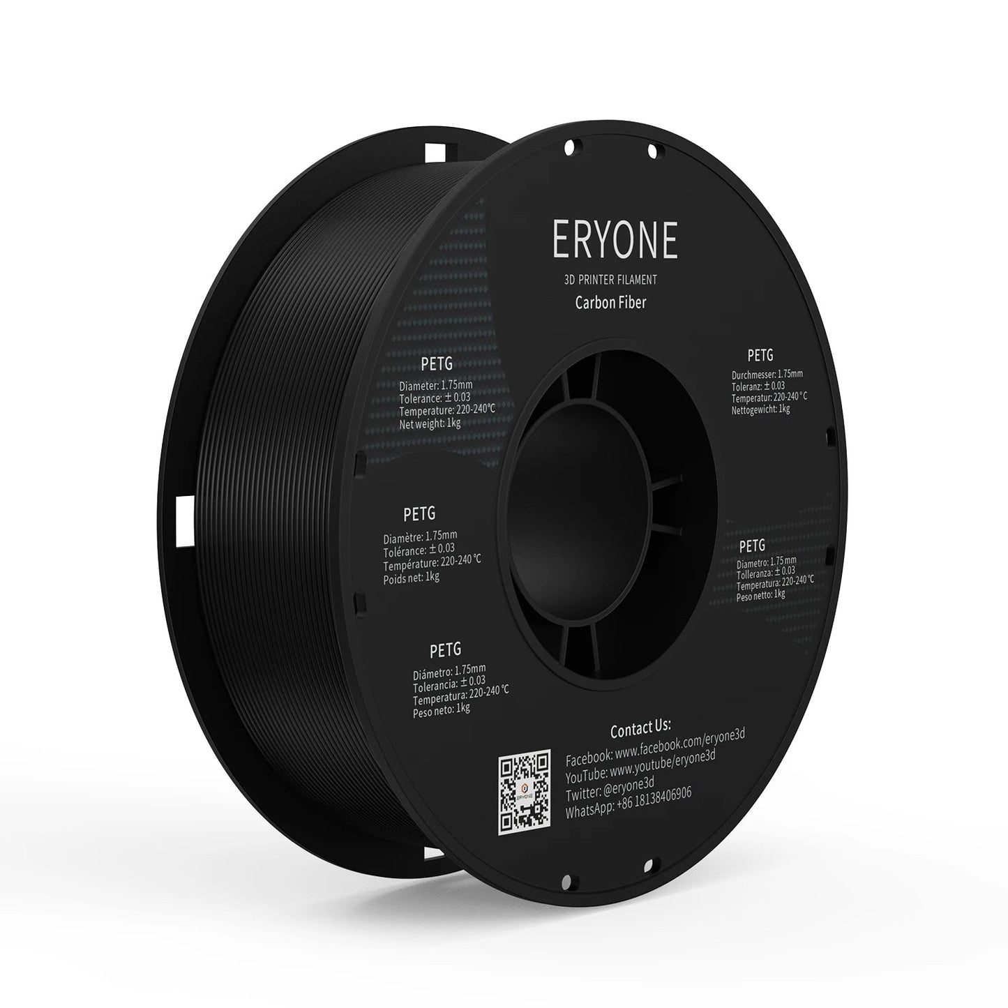 ERYONE ASA ABS PETG/PLA Carbon Fiber 1KG 1.75mm ±0.03mm Diameter High Quality For 3D Printing Filament Fast Shipping New Arrival