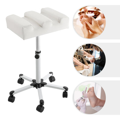 Modern Pedicure Stool for Beauty Salons and Spas with Adjustable Height, Anti-Slip Knob, and Easy-Move Wheels for Convenient