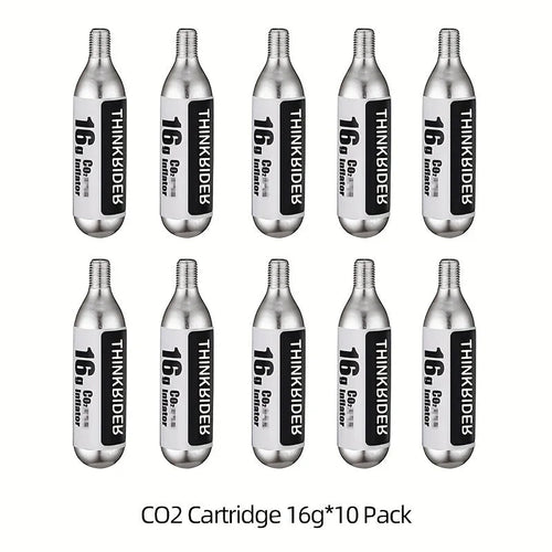ThinkRider 16g Threaded CO2 Cartridges or CO2 Inflator for Bike Tires - Cartridge for CO2 Inflator with Threaded Connection EzBuyCo