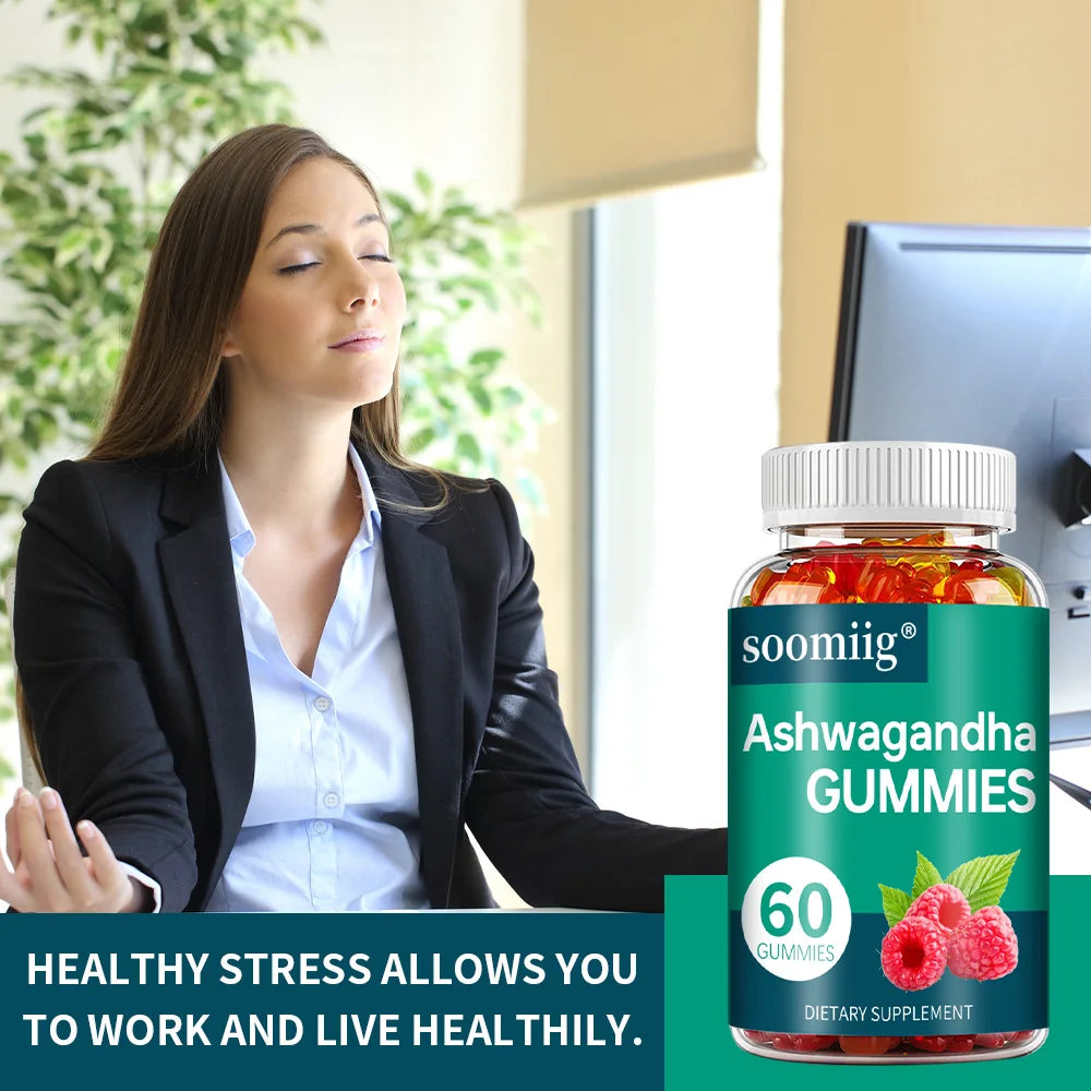 Ashwagandha Gummies - Improve sleep, support immunity, relax mood, relieve anxiety and stress