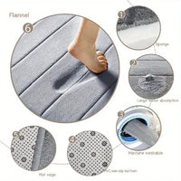 3 Pcs Bathroom Rug Set Soft Foot Mat Absorbent Memory Foam Dry Fast Non-slip Floor Kitchen Shower Room Doormat Toilet Floor Mat