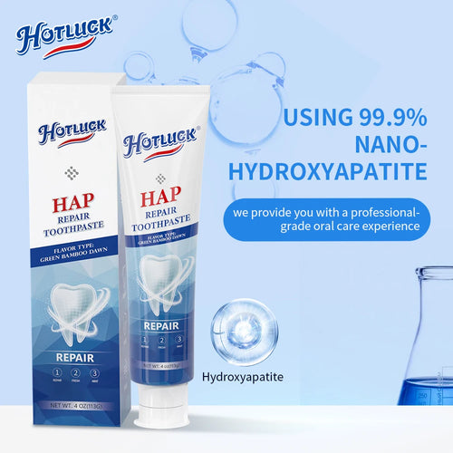 Hotluck Fluoride Free Nano Hydroxyapatite Toothpaste for & Sensitive Relief, Whitening, SLS Free, Natural Peppermint.Made in Chi