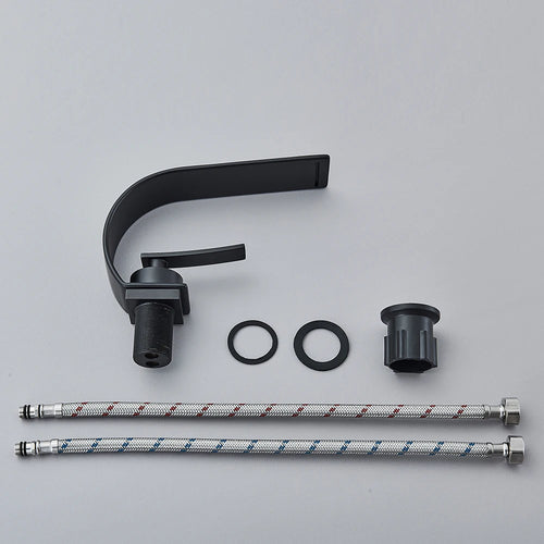 Waterfall Bathroom Sink Faucet Single Handle Basin Faucet Hot Cold Water Mixer Tap For Bathroom Sink