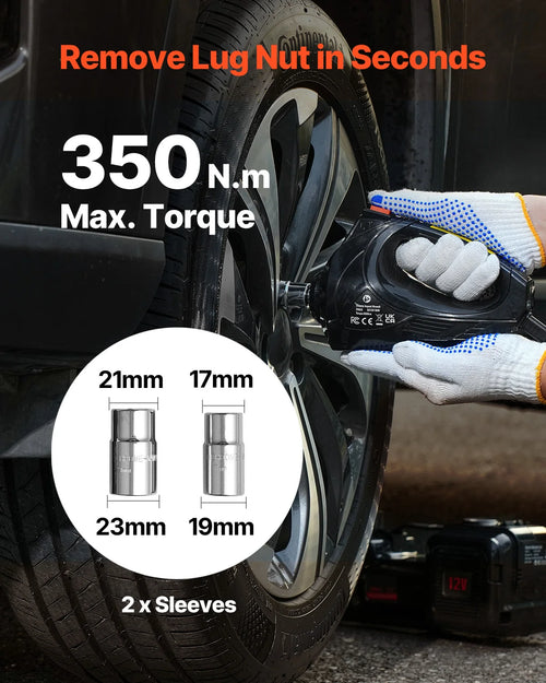 VEVOR 5T Electric Car Jack Electric Scissor Jack 12V Tire Changer with Electric Impact Wrench & LED Light for Sedan, SUV, Truck