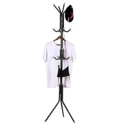 Multi Hook Metal Coat Hat Rack Tree Stand Clothes Bag Hanger Organizer for Home Bedroom Coat Clothes Stand Coat Hat Tree Stand