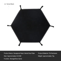 1pc Hexagonal Dice Tray and Miscellaneous Storage Box Board Game Dice Tray Accessories Leather Dice Tower EzBuyCo