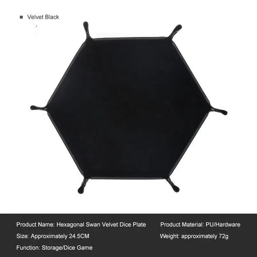 1pc Hexagonal Dice Tray and Miscellaneous Storage Box Board Game Dice Tray Accessories Leather Dice Tower EzBuyCo