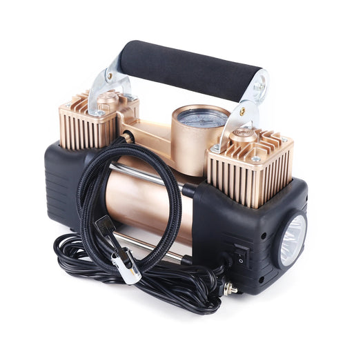 In-Car Portable Car Dual Air Pump 12V 150PSI Electric Tire Inflator Pump Motorcycle Bike Ball Blast Inflatable Car Compressor