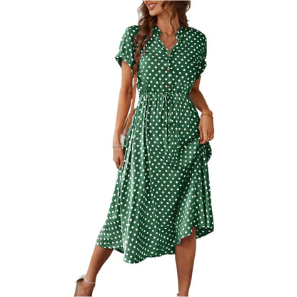 Hot New Women's Summer Maxi Dress 2025 Floral Wrap V Neck Puff Short Sleeve Ruffle Beach Resort Long Dresses