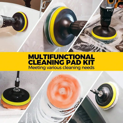 20 Pack Power Scrubber Brush Set with Extend Long Attachment, Drill Brush Attachments, Scrub Pads, Sponge, Buffing Pads, Car