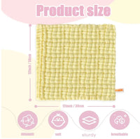 Baby Washcloths - Natural Cotton Baby Wipes - Soft Newborn Face Towel and Washcloth for Sensitive Skin, Registry as Shower, 5 P EzBuyCo