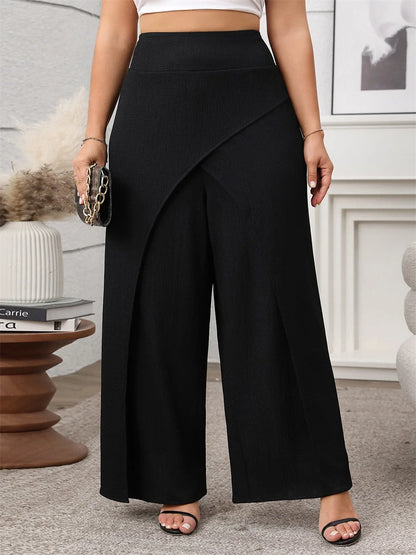 Women High Waisted Palazzo Pants Elegant Floral Print Wide Leg Trousers for Summer Beach Vacation Party Evening Wear
