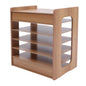 7-tier Widen Wood Paper Desktop Organizer File Holder Document Book Magazine Storage Shelf Rack for Home Office School Classroom