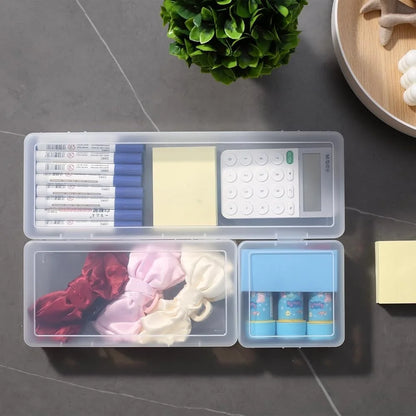 Stackable Clear Plastic Storage Box Containers with Latching Lid Art Craft Supplies Organizing Pencils Beads Jewelry LEGO