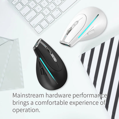 2400 DPI 8 Buttons Wireless Rechargeable Mice Professional F-36 Ergonomic Vertical Mouse for Computer Laptop Desktop