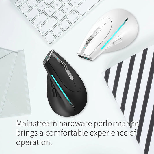2400 DPI 8 Buttons Wireless Rechargeable Mice Professional F-36 Ergonomic Vertical Mouse for Computer Laptop Desktop