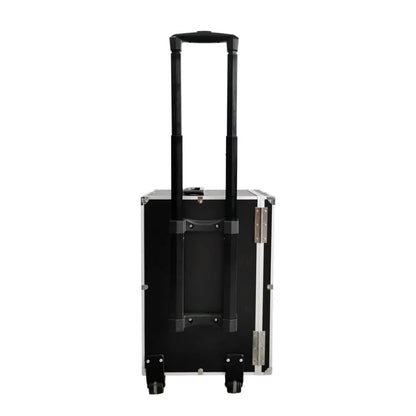 Rolling Jewelry Trolley Case with Drawers Sturdy Case for Travel and Vendor Showes Jewels Sets Display Organizer (Black)
