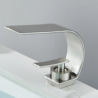 Waterfall Bathroom Sink Faucet Single Handle Basin Faucet Hot Cold Water Mixer Tap For Bathroom Sink