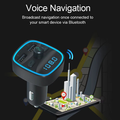 T25 MP3 Player Fast Charging Dual USB Charger Car Bluetooth 5.0 FM Transmitter
