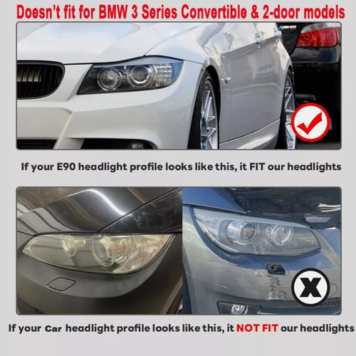 For BMW 3 Series E90 E91 2008-2012 LED HID Xenon Headlight Assembly Left and Right Car Headlights Right Rudder