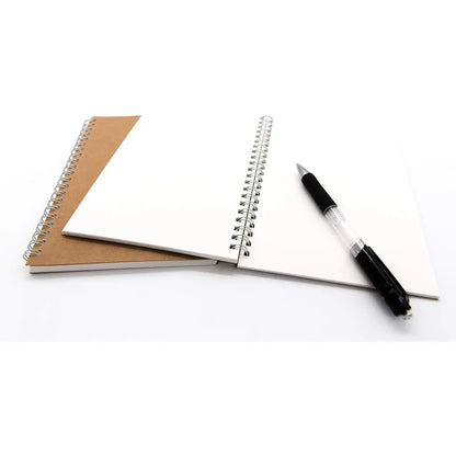 Blank Spiral Notebook, 3-Pack, Soft Cover, Sketch book, 100 Pages / 50 Sheets, 7.5 inch x 5.1 inch, 100GSM, (Brown)