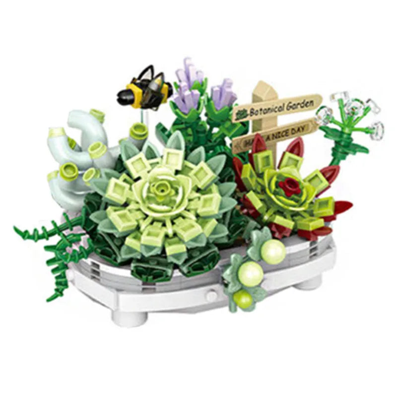 LOZ Flower Bouquet Building Blocks Kit DIY Flowers Block Toys Set Valentine's Day Rose Bricks Set Gift for Girls Friends adults