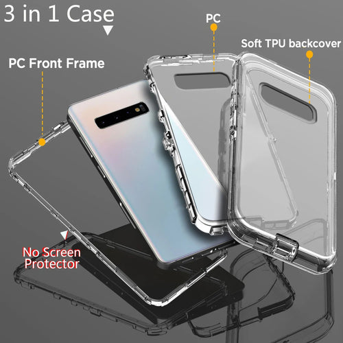 For Samsung Galaxy S10/S10 Plus/S10+/S10e Phone Case Hybrid Rugged Shockproof Protective Heavy Duty Transparent Clear Cover