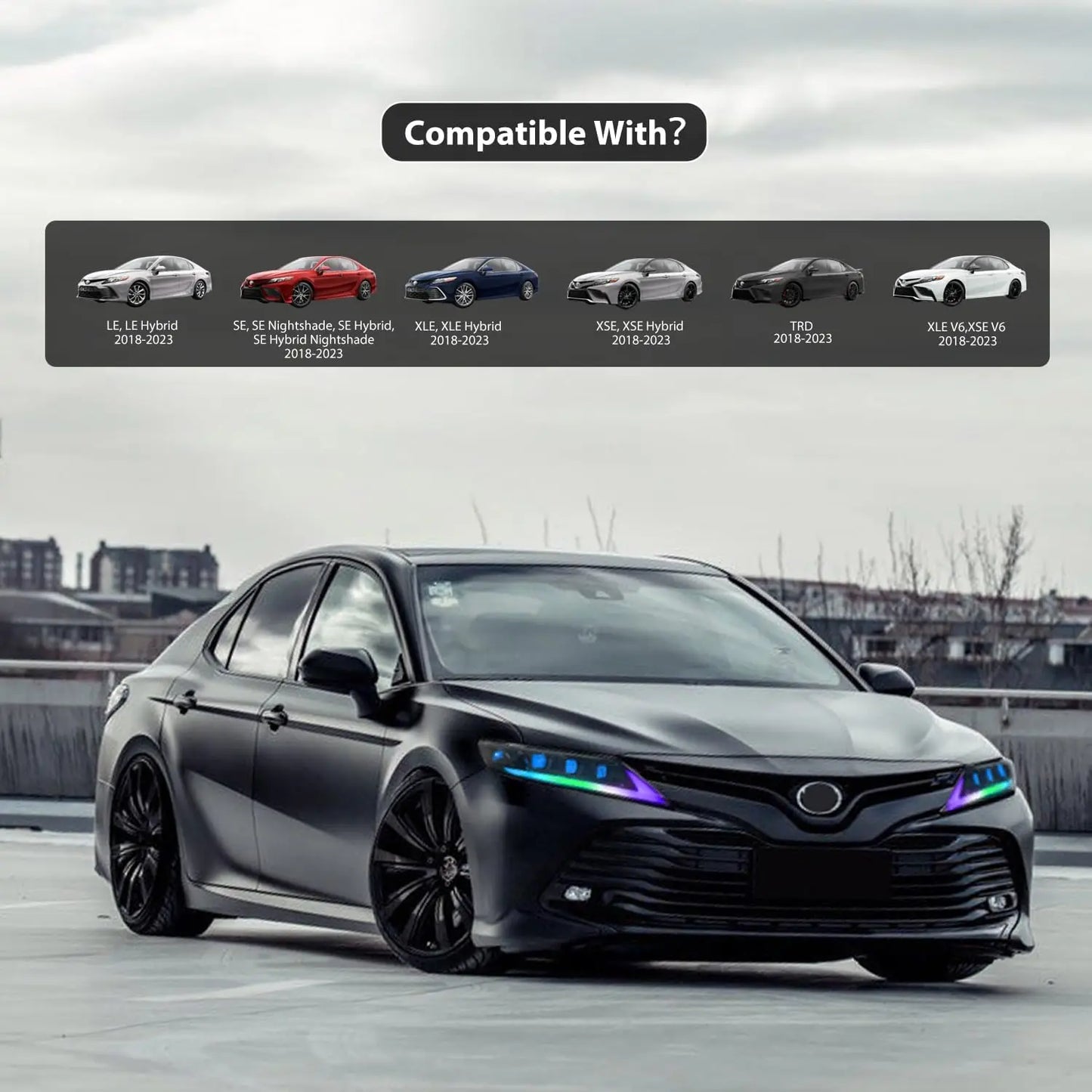 Car Light For 2018-2023 Toyota 8th Camry RGB Headlight DRL Dynamic Lamps Sequential Turn Signal