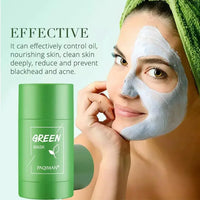 Green Tea Solid Cleansing Mask Blackhead Removal Dispel Acne Blemish Deep Pore Cleansing Moisturizing Suitable for All Skin Type