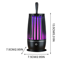Electric Fly Catcher USB Rechargeable Electric Mosquito Swatter Electric Fly Trap with Night Light for Backyard Terrace Camping