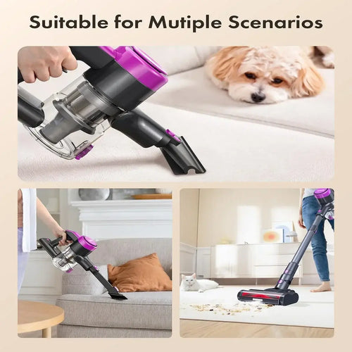 Homeika Cordless Vacuum Cleaner,23KPa 48mins Powerful Suction Vacuum LED Display,Lightweight Stick for HardFloor/Carpet/Pet Hair