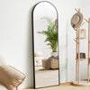 JHK 64"x21" Full Body Wall Mirror Standing Hanging or Leaning Wall-Mounted Mirrors with Stand Aluminum Alloy Frame Living Room