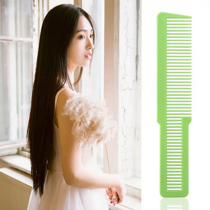 Hairdressing Carbon Fiber Anti-static Comb Wide Tooth Haircut Hair Trimmer Comb Hair Brushes Girls Ponytail Comb