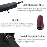 Black Red Cold Air Intake System Heat Shield + Filter for 99-06 Chevy GMC Silverado Automobile and accessories Engine parts