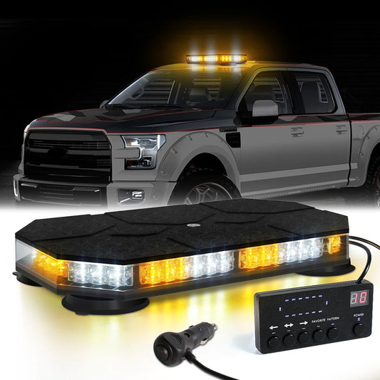 42 LED Car Roof Top Strobe Lights Emergency Warning Safety Beacon Magnetic Mount For Truck Ambulance Snow Plow With Controller