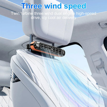 2/1Pc Car Rear Seat Headrest Cooling Fan USB Powered Portable Car Seat Fan Car Interior Rear Headrest Fan for SUV RV Truck Sedan