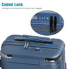 3-Piece PP Hardshell Suitcase Set 20/24/28in - Lightweight Luggage w/360° Spinner Wheels & TSA Lock, Durable Carry-On